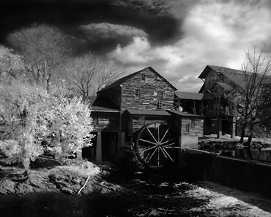 Black and White Photograph Old Mill #2